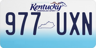 KY license plate 977UXN