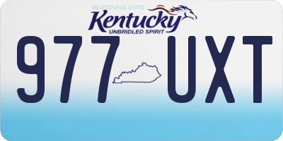 KY license plate 977UXT