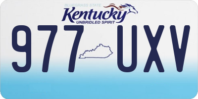 KY license plate 977UXV