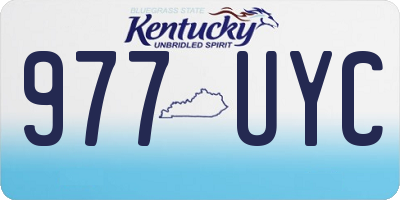KY license plate 977UYC