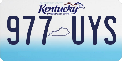 KY license plate 977UYS