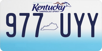 KY license plate 977UYY