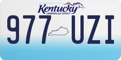 KY license plate 977UZI