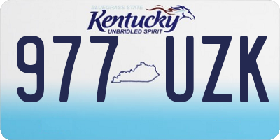 KY license plate 977UZK