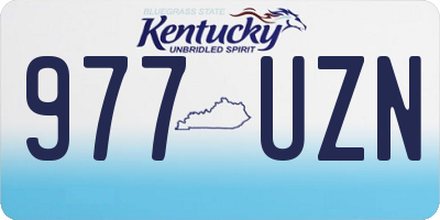 KY license plate 977UZN