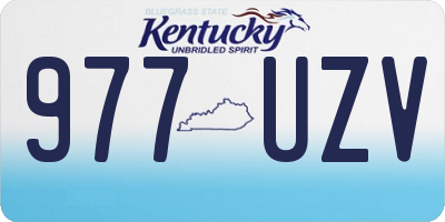 KY license plate 977UZV