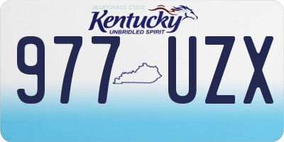 KY license plate 977UZX