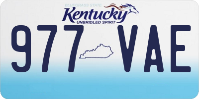 KY license plate 977VAE