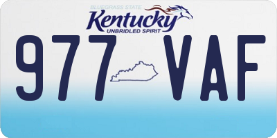 KY license plate 977VAF