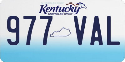 KY license plate 977VAL