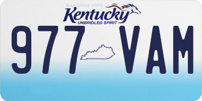 KY license plate 977VAM