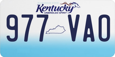 KY license plate 977VAO