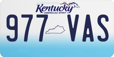 KY license plate 977VAS