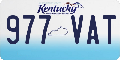 KY license plate 977VAT
