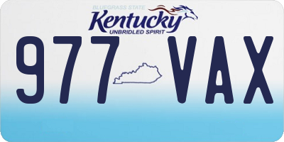 KY license plate 977VAX