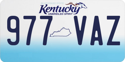 KY license plate 977VAZ