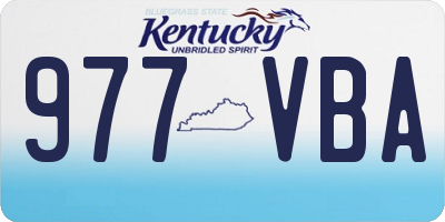 KY license plate 977VBA