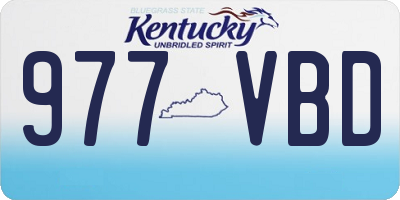 KY license plate 977VBD