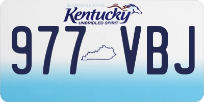 KY license plate 977VBJ