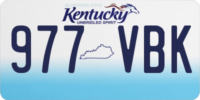 KY license plate 977VBK