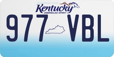 KY license plate 977VBL