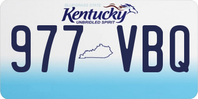 KY license plate 977VBQ
