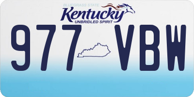 KY license plate 977VBW