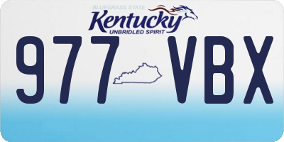 KY license plate 977VBX