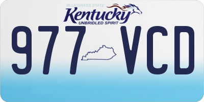 KY license plate 977VCD