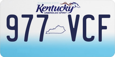 KY license plate 977VCF