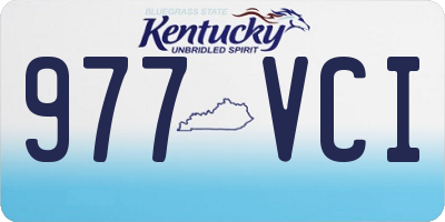 KY license plate 977VCI