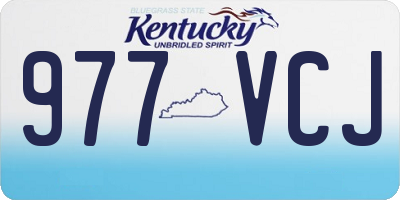 KY license plate 977VCJ