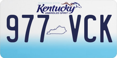 KY license plate 977VCK