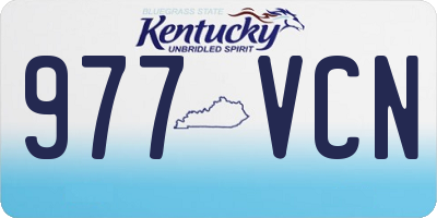 KY license plate 977VCN