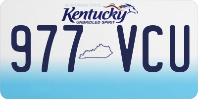KY license plate 977VCU
