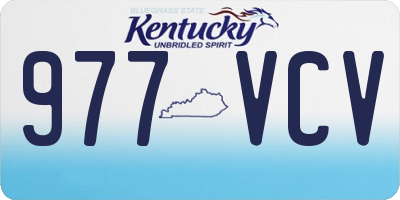 KY license plate 977VCV