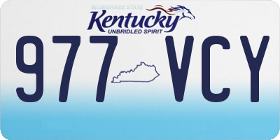 KY license plate 977VCY