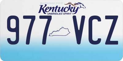 KY license plate 977VCZ