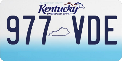 KY license plate 977VDE
