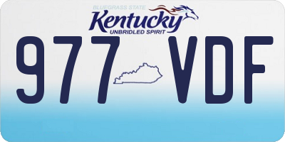 KY license plate 977VDF