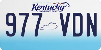 KY license plate 977VDN