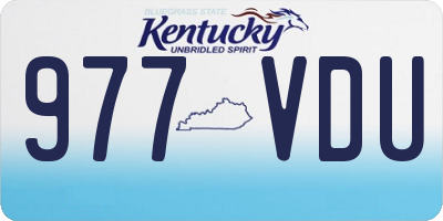 KY license plate 977VDU