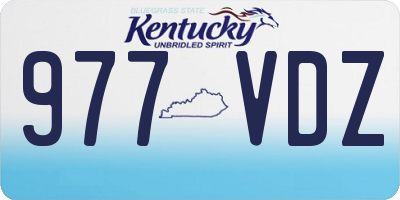 KY license plate 977VDZ