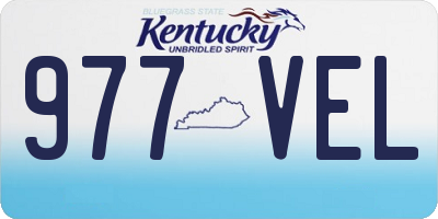 KY license plate 977VEL