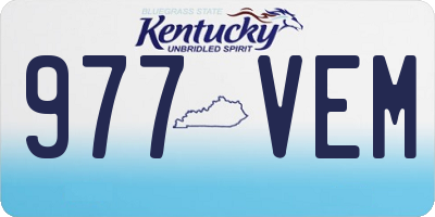 KY license plate 977VEM