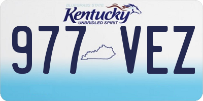 KY license plate 977VEZ