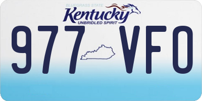 KY license plate 977VFO
