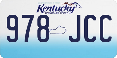 KY license plate 978JCC