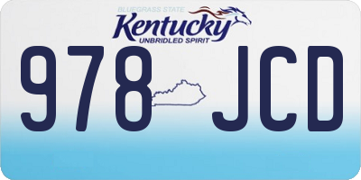 KY license plate 978JCD