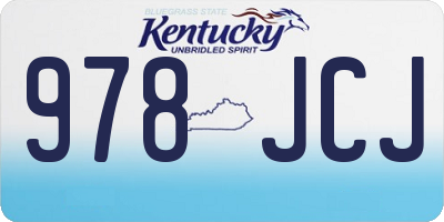 KY license plate 978JCJ